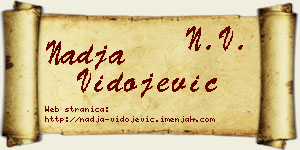 Nadja Vidojević vizit kartica
